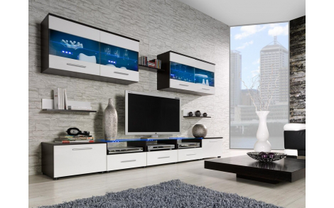 Вітальня Cama 1 чорно-білий глянець CAMA MEBLE Польща